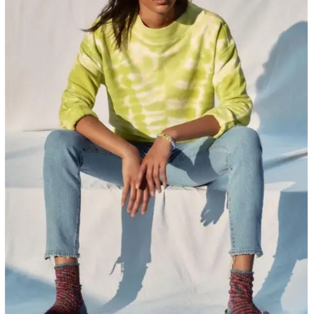 B5 Anthropologie Pilcro Elayna Yellow Tie‎ Dye Sweatshirt